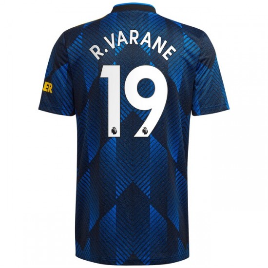 Camisola Manchester United Raphael Varane 19 Equipamento Terceiro 2021-2022 Manga Curta